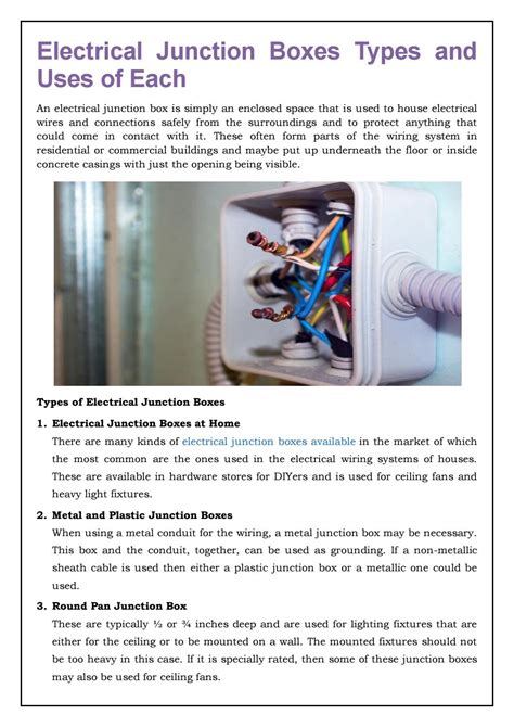 junction box pdf|different types of junction boxes.